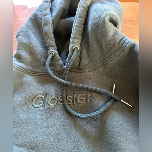 Glossier Tops - Glossier hoodie in blue green. Sporty, winter essential, holiday gift